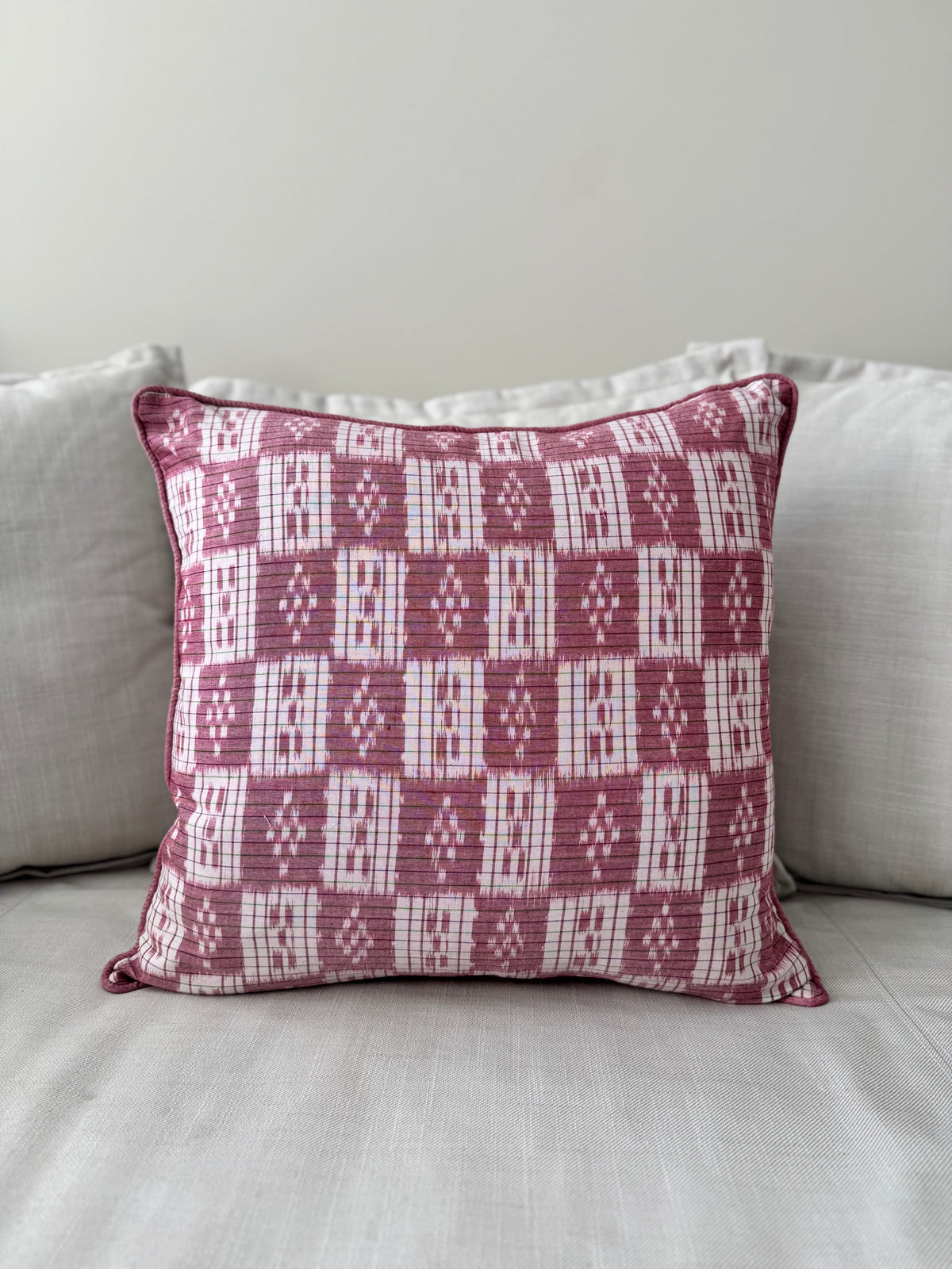 Rosewood Ikat Cushion Cover