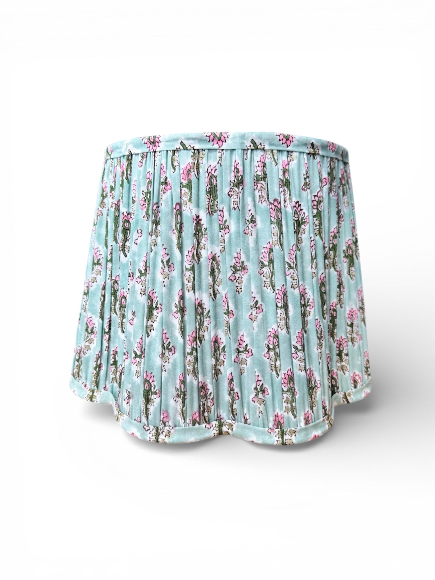 Blue Bud – Hand Block Printed Cotton Lampshade