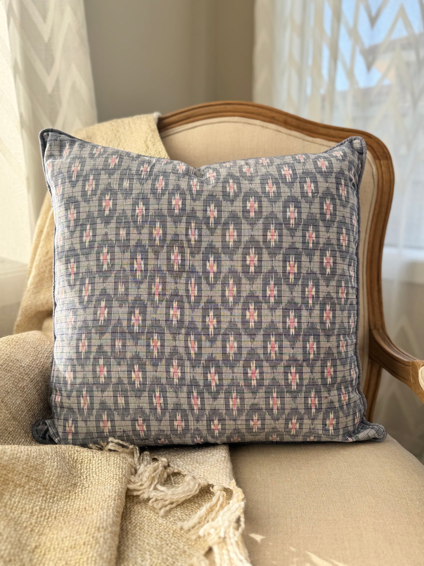 Mist Ikat Cushion Cover
