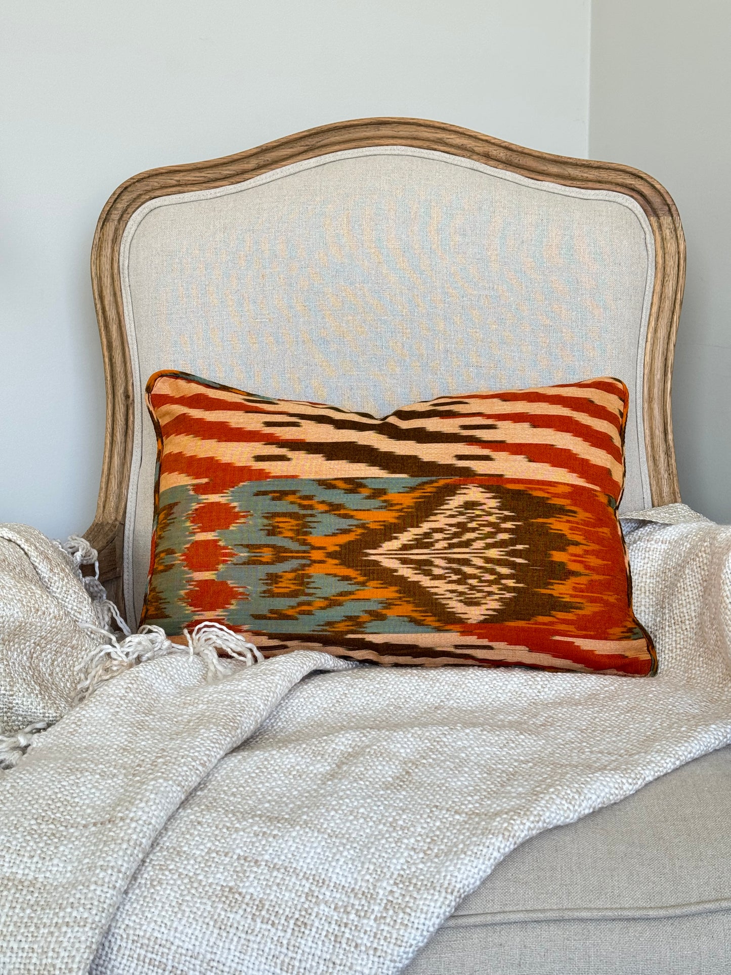 Amber Ikat Lumbar Cushion Cover