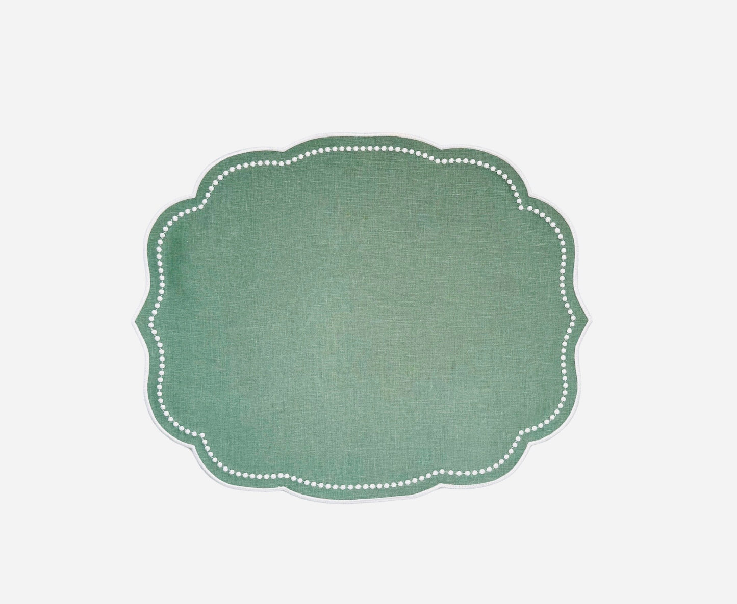 Sage Soirée Linen Rectangle Placemats — Set of 4 / 6
