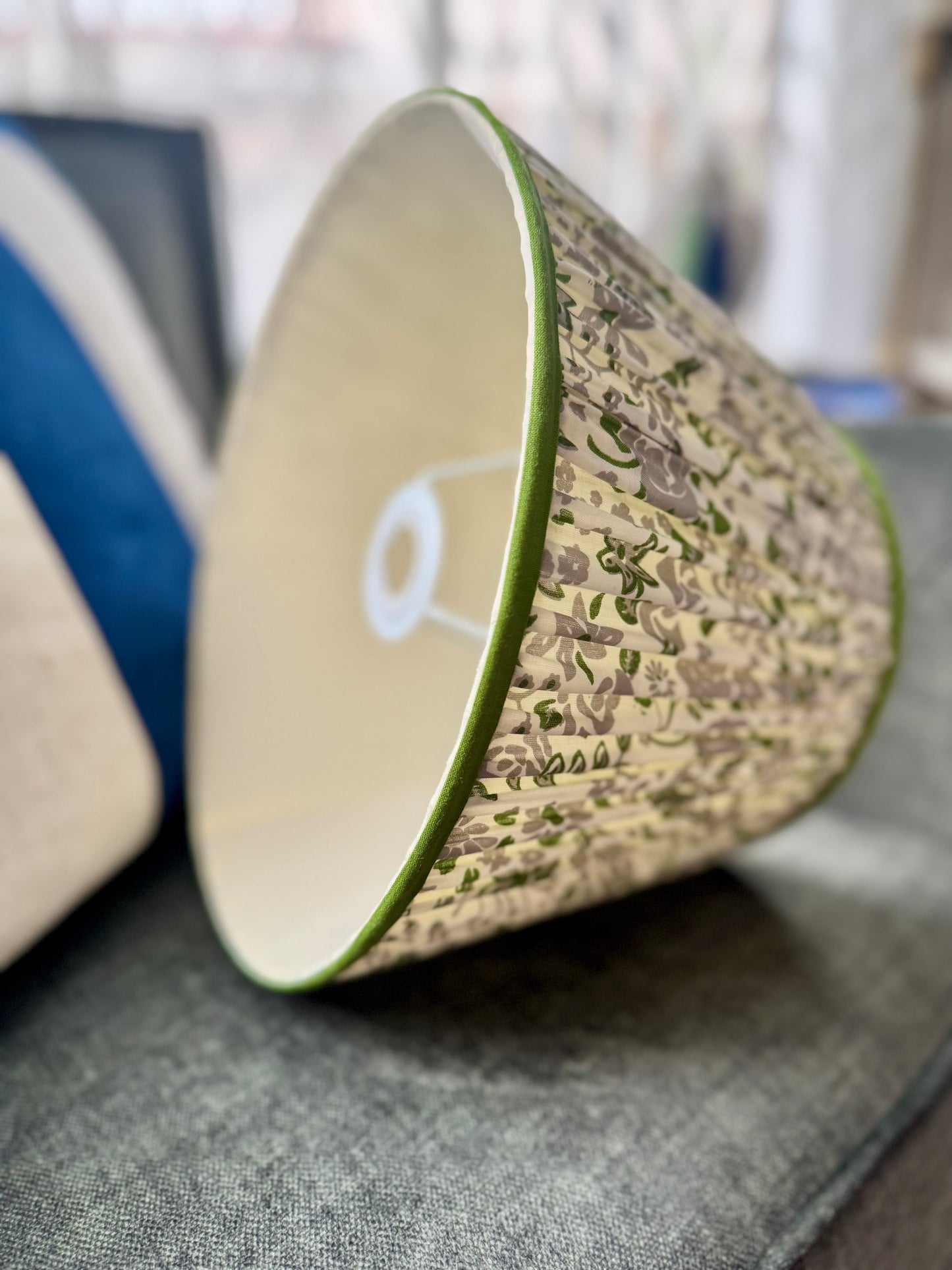 Fernwood~Handmade Block Printed Cotton Lampshade | Vintage Flair Australia