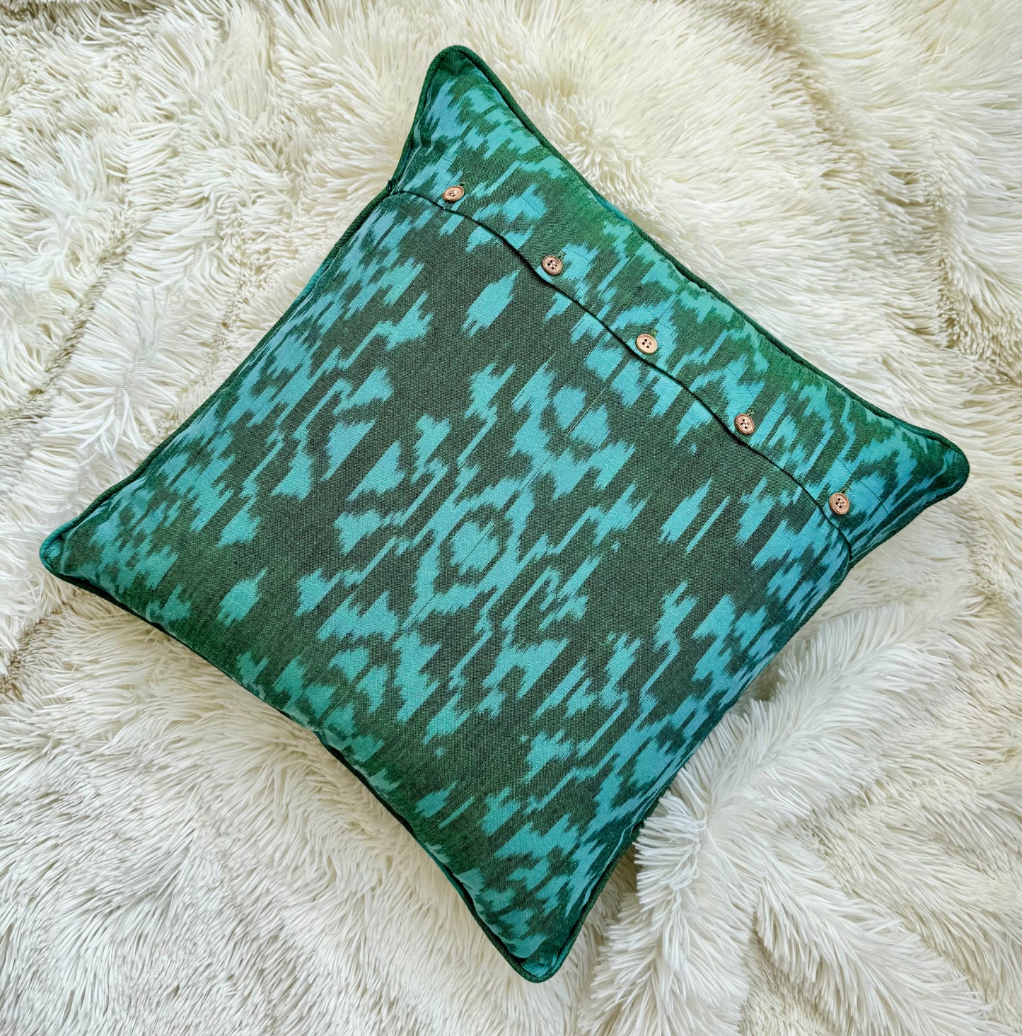 Emerald Weave Cushion Cover