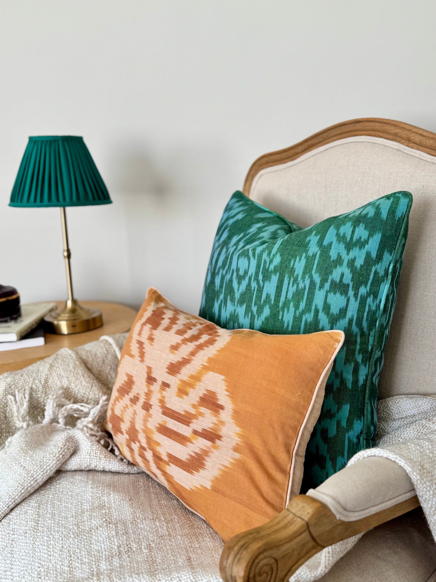 Terracotta Ikat Cushion Cover