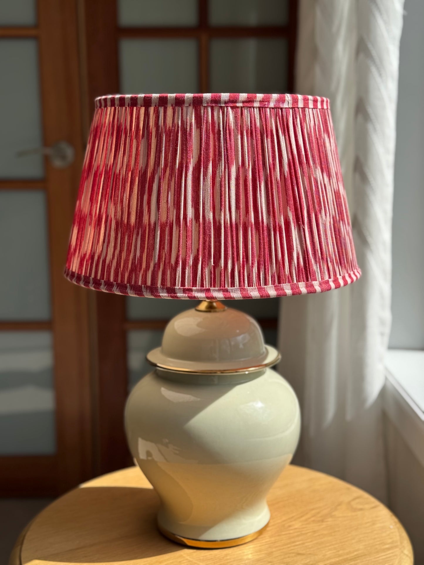 Red Melon- Handmade Ikat Cotton Lampshade| Vintage Flair Australia