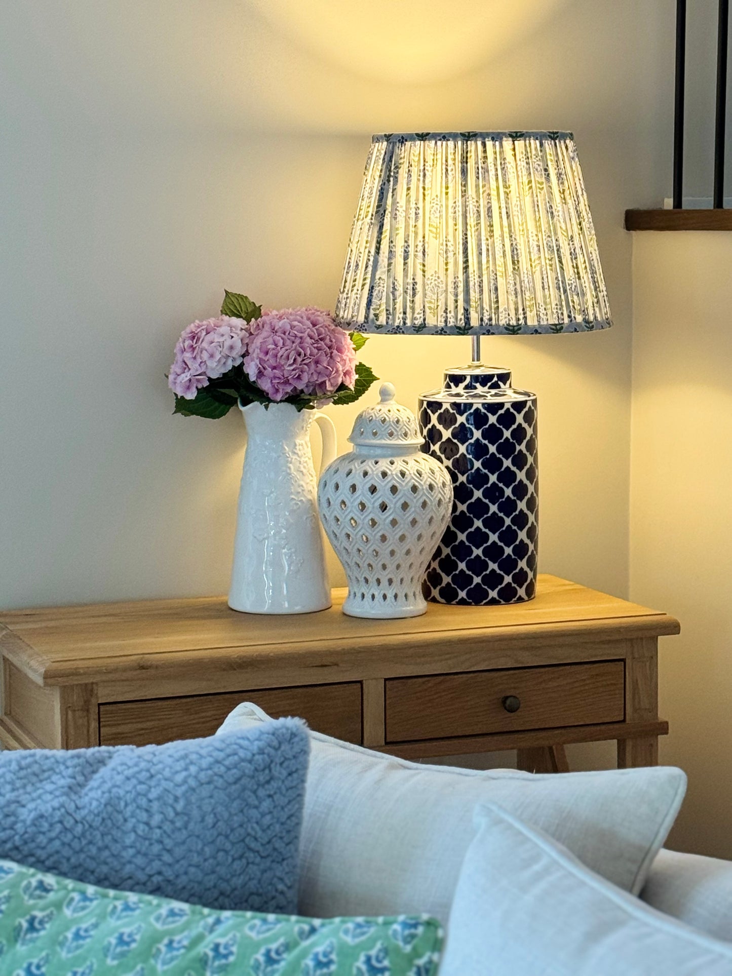Petal Mist ~Handmade Block-Printed Lampshade | Vintage Flair Australia