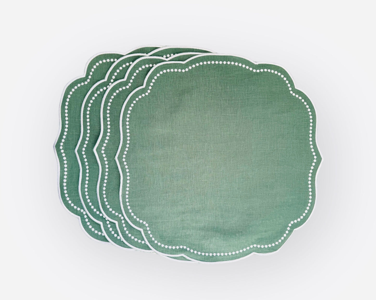 Sage Soirée Linen Napkins — Set of 4 / 6