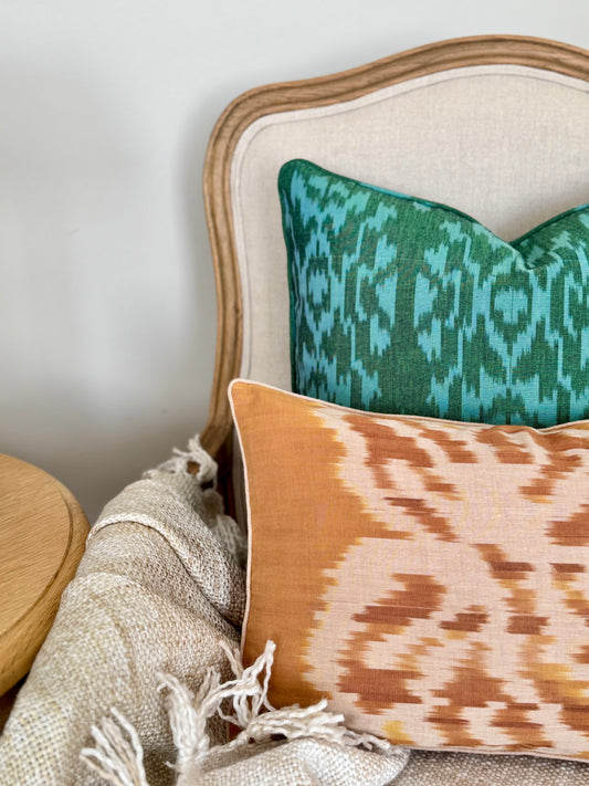 Terracotta Ikat Cushion Cover
