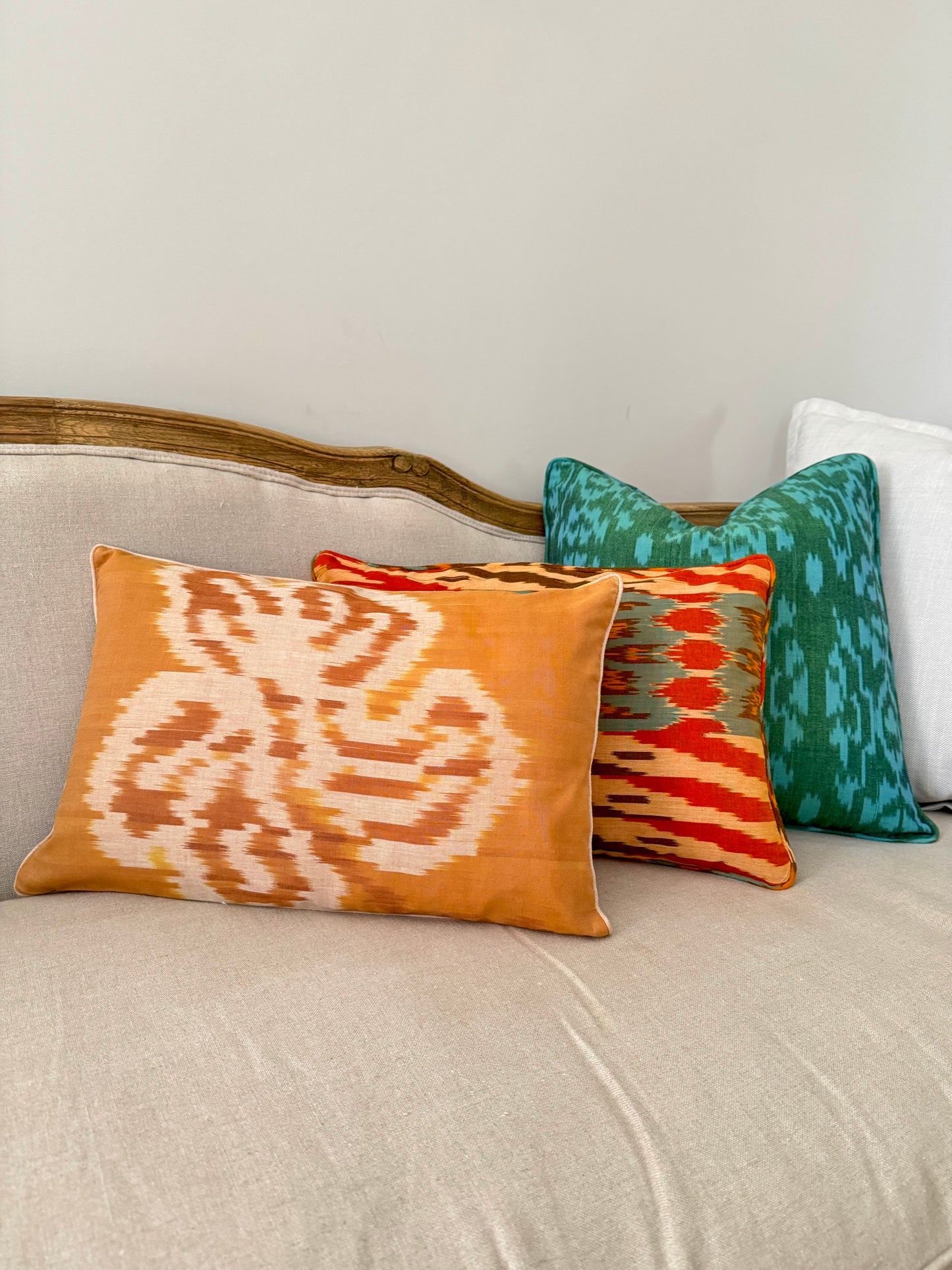 Terracotta Ikat Cushion Cover