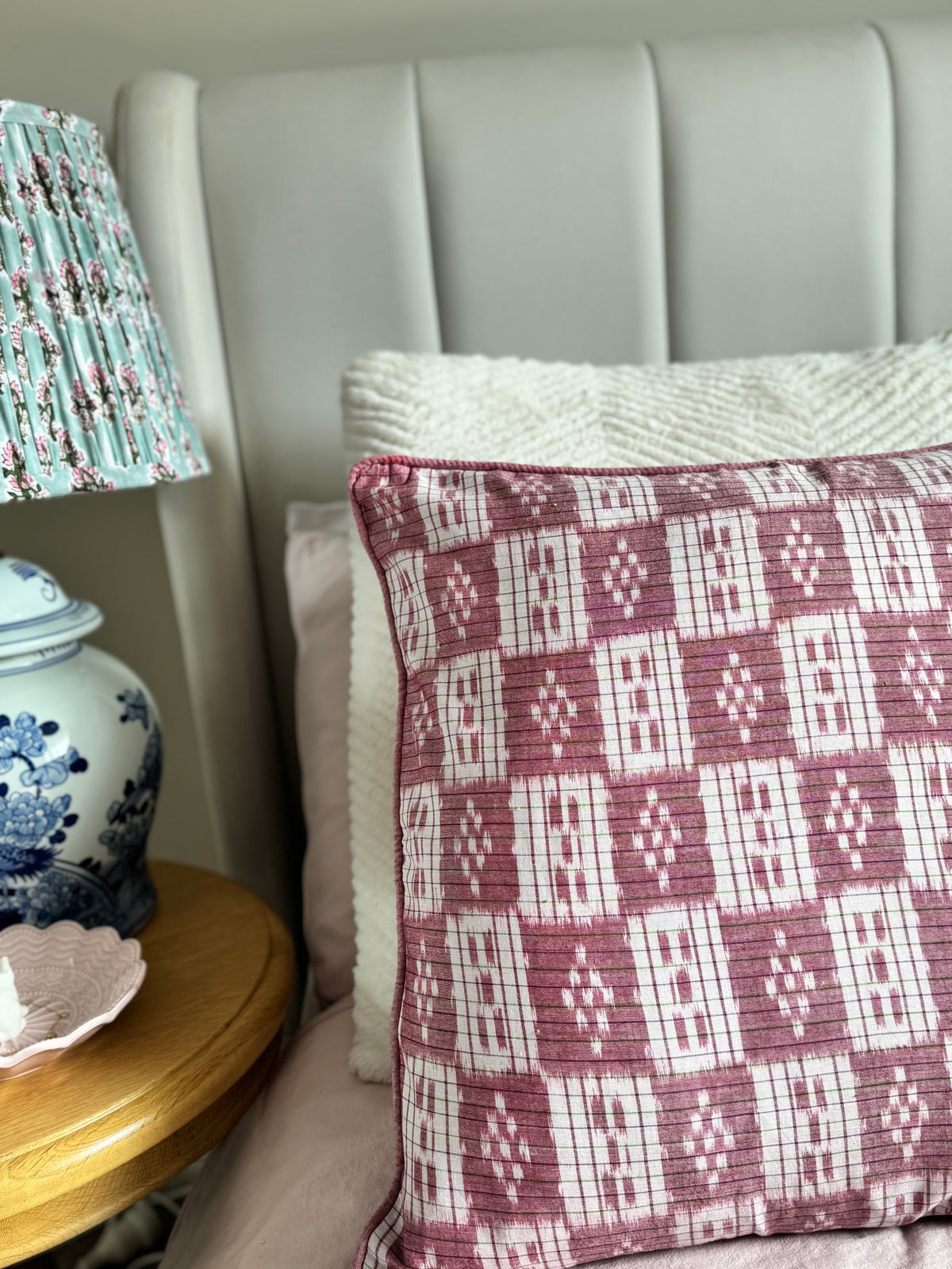 Rosewood Ikat Cushion Cover