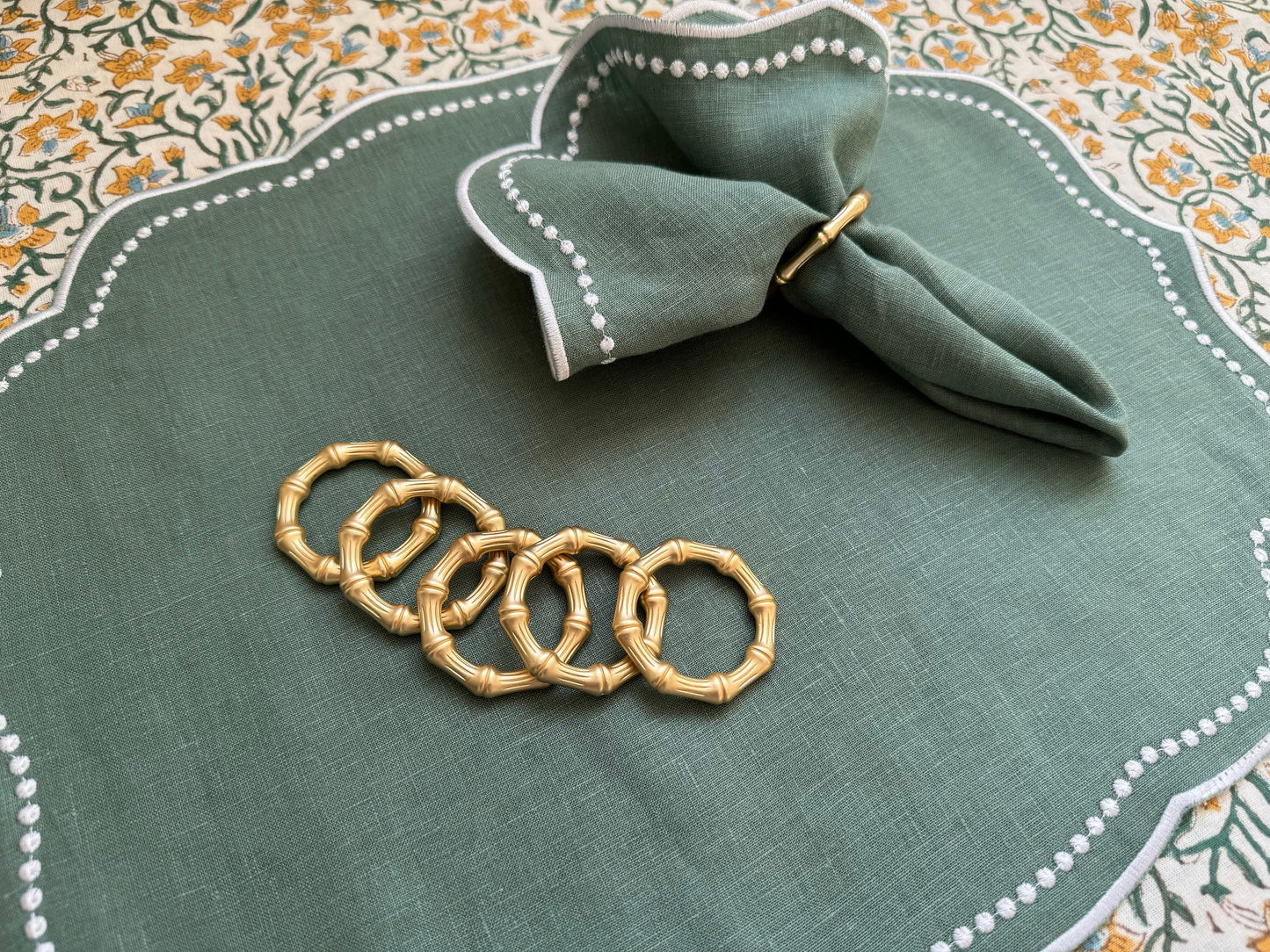 Golden Bamboo Napkin Ring