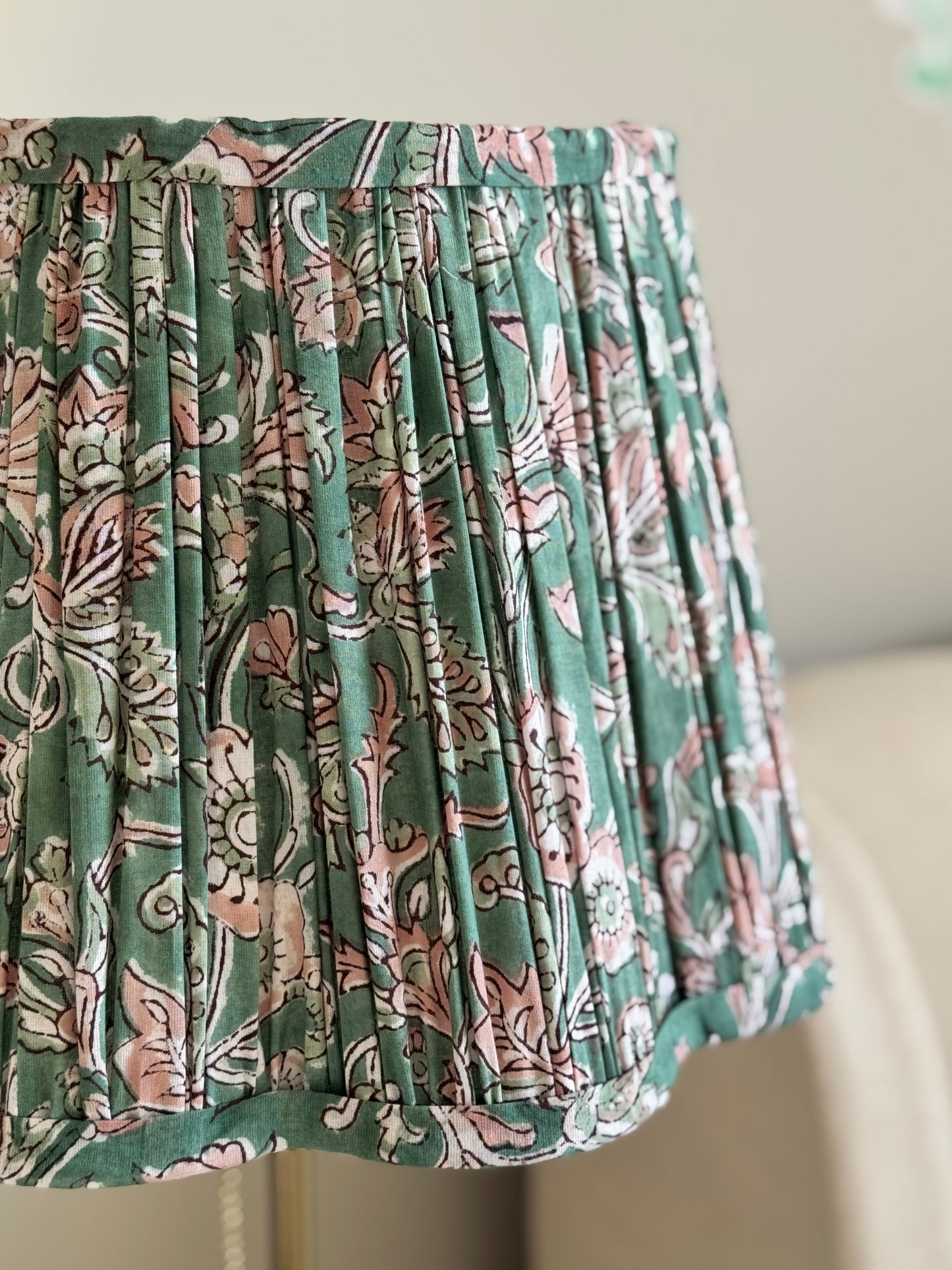 Willow Garden~Handmade Block-Printed Lampshade | Vintage Flair Australia
