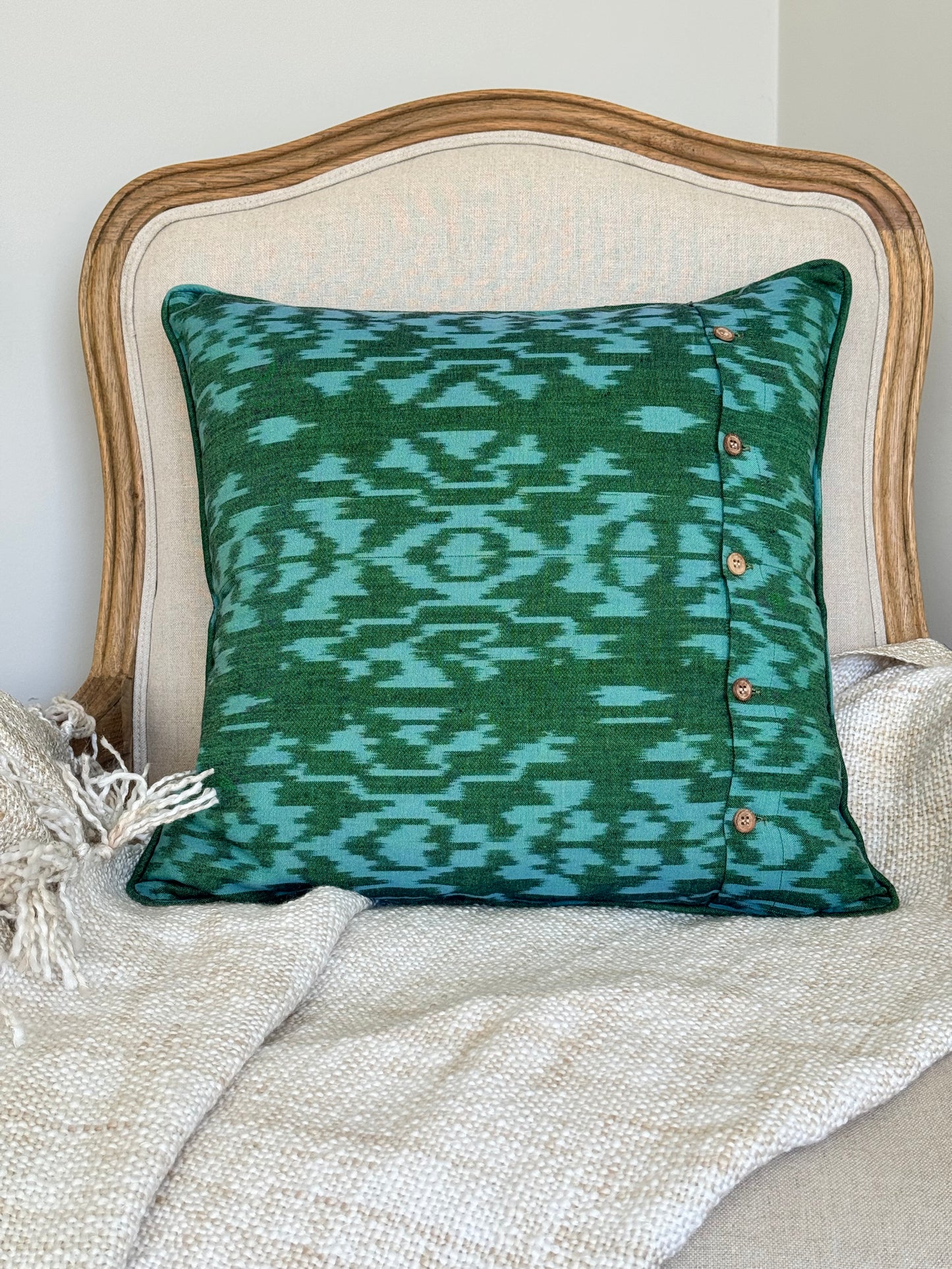 Emerald Weave Cushion Cover