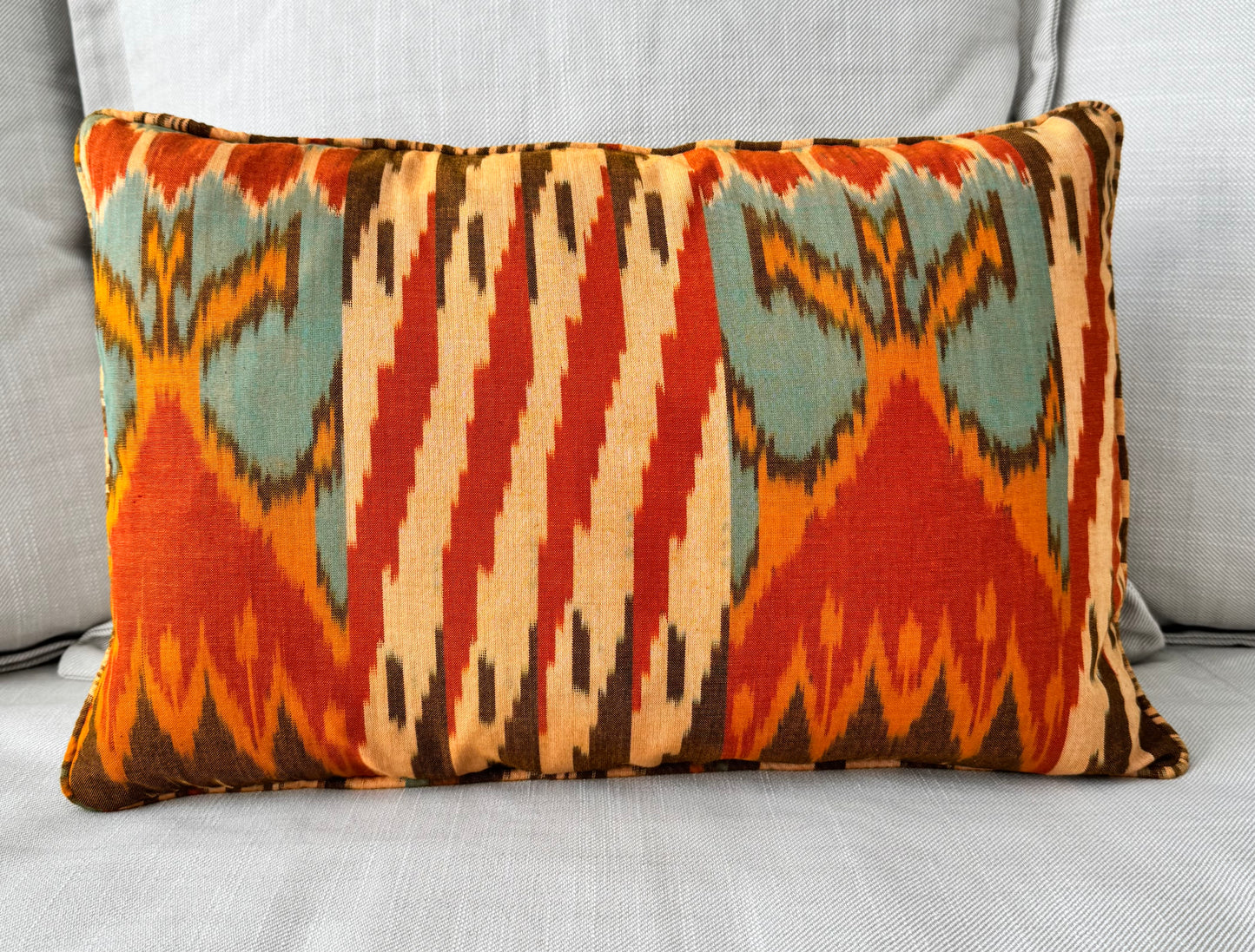 Amber Ikat Lumbar Cushion Cover