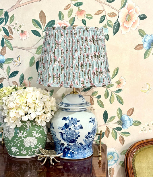Blue Bud – Hand Block Printed Cotton Lampshade