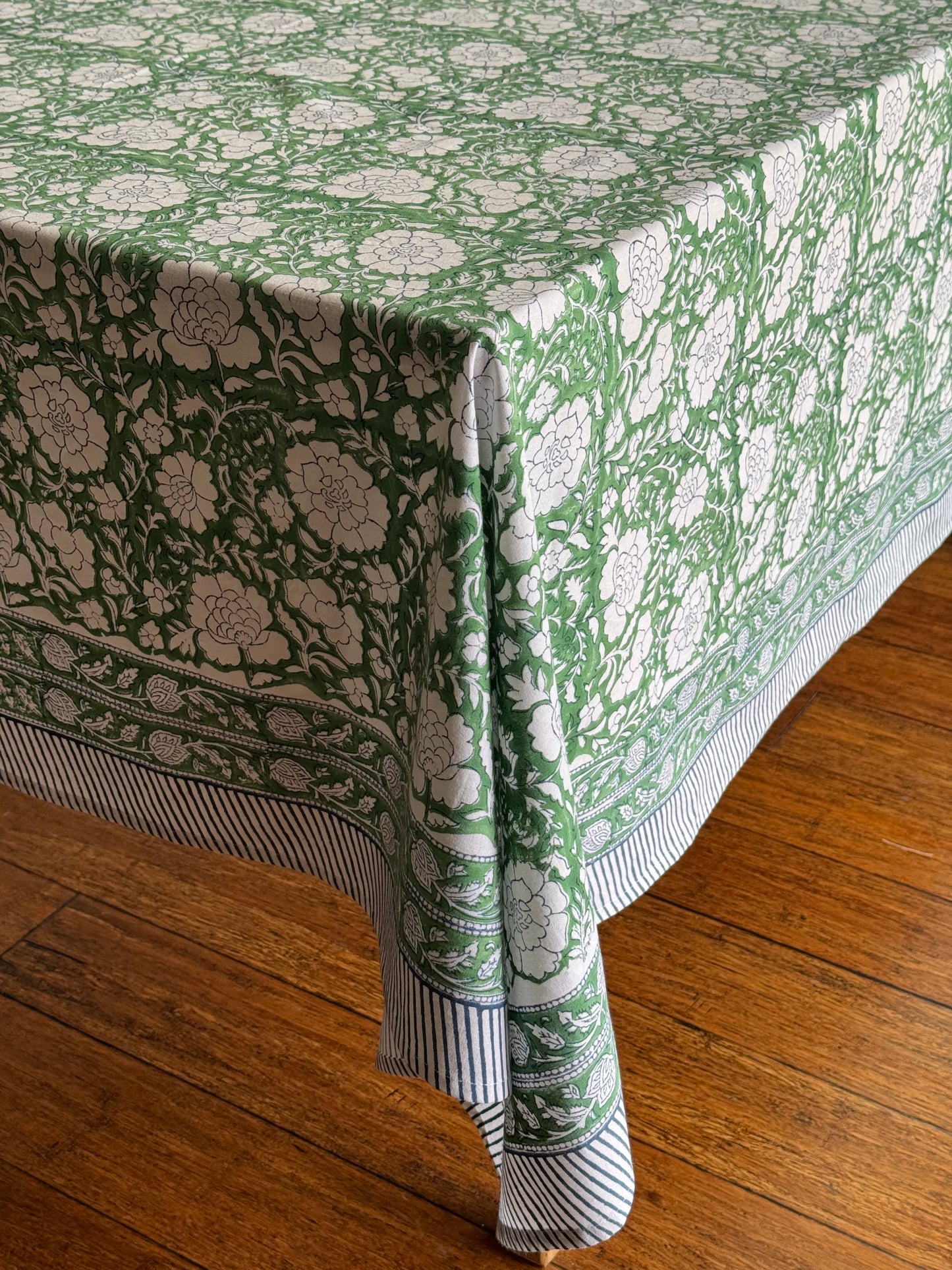 Fernleigh- Hand Block-Printed Tablecloth