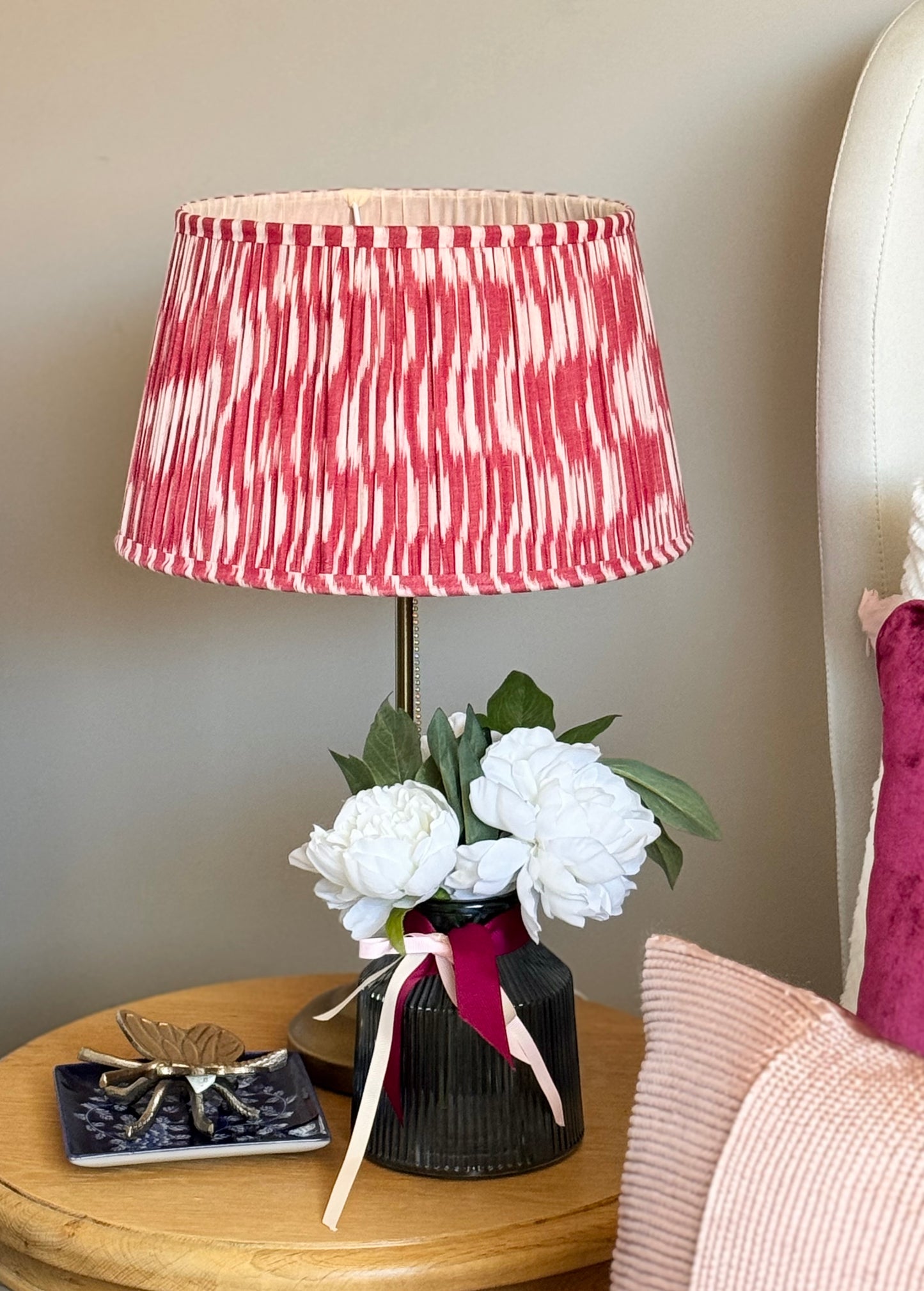 Red Melon- Handmade Ikat Cotton Lampshade| Vintage Flair Australia