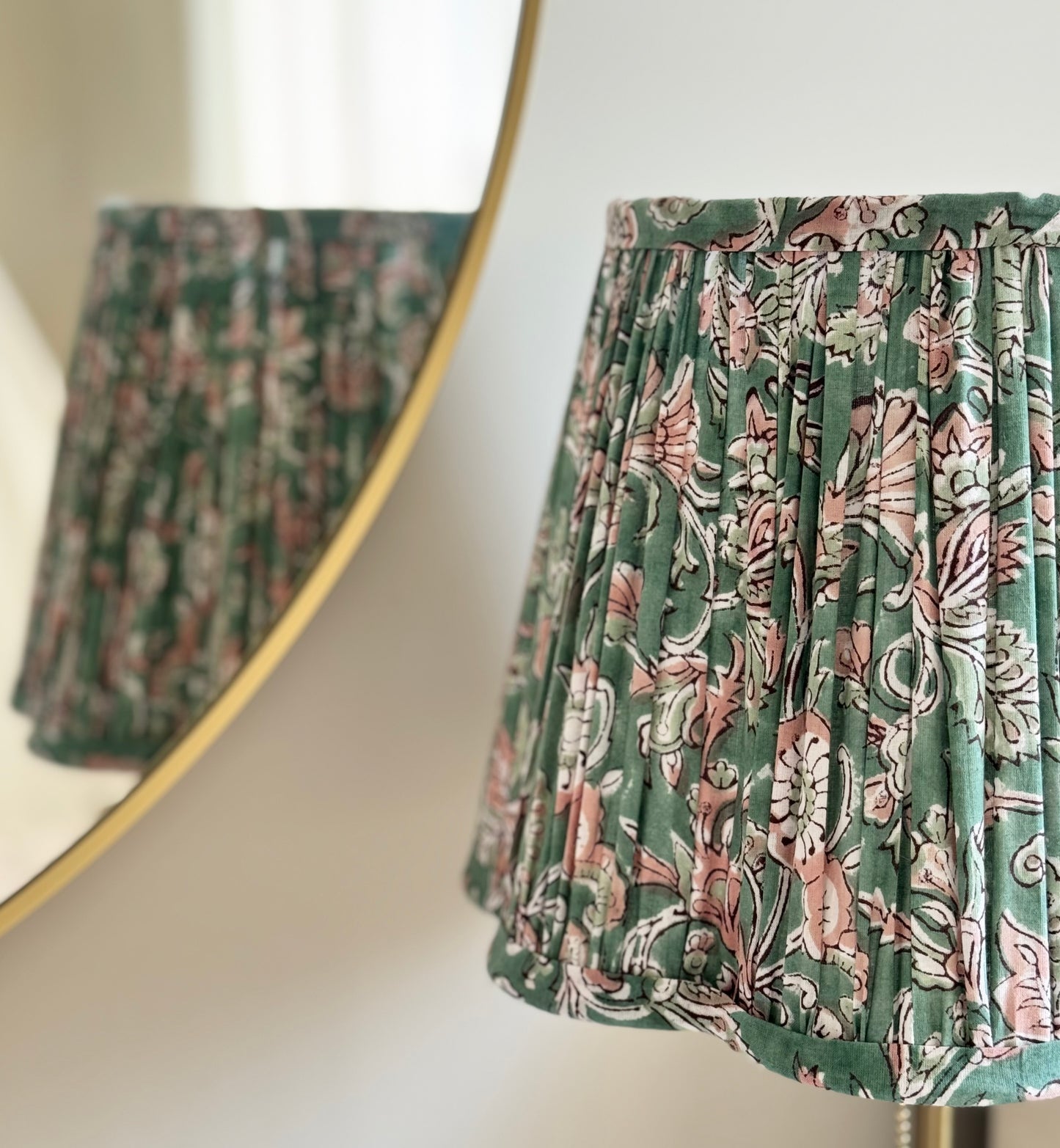 Willow Garden~Handmade Block-Printed Lampshade | Vintage Flair Australia