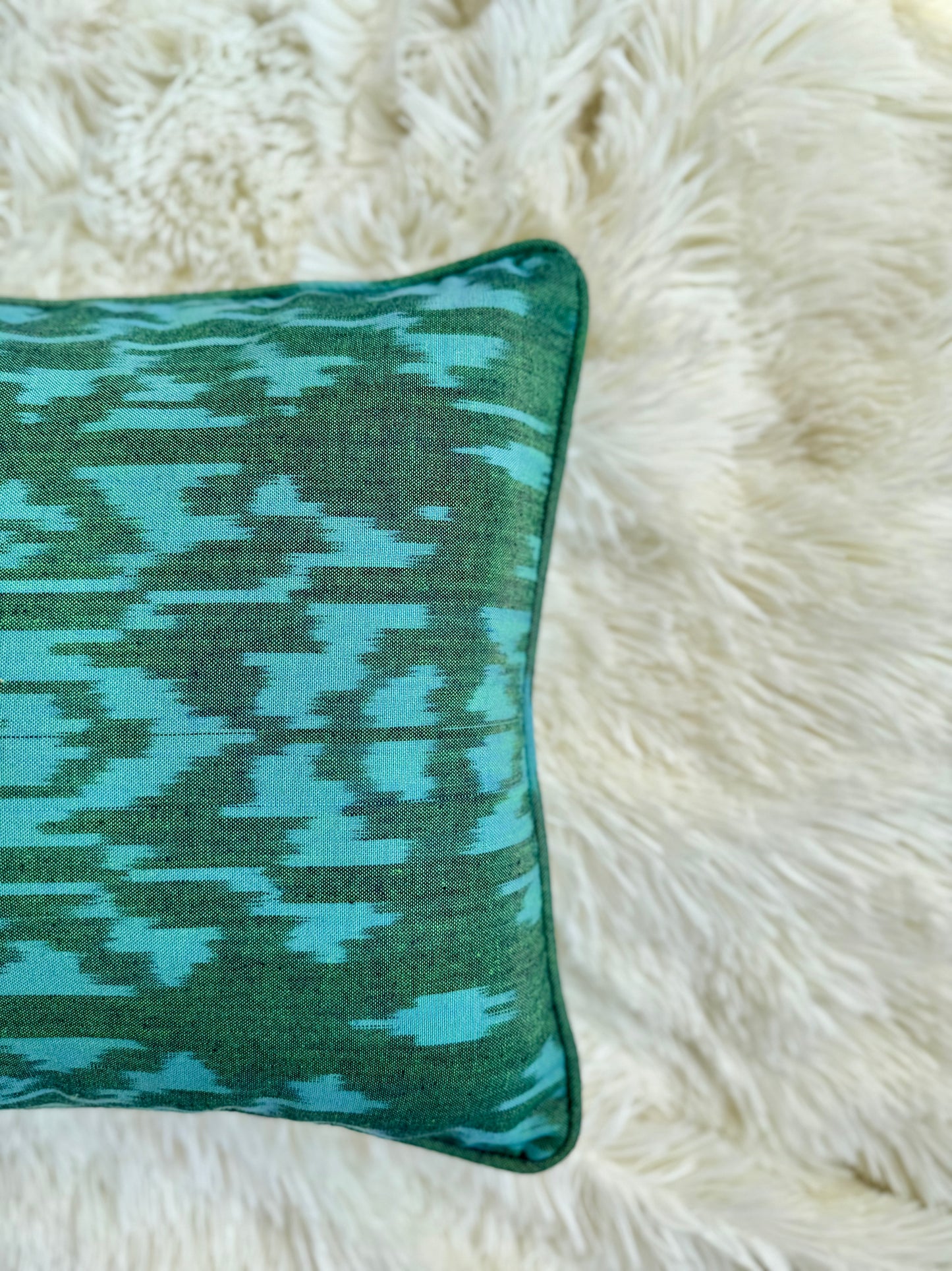 Emerald Weave Cushion Cover