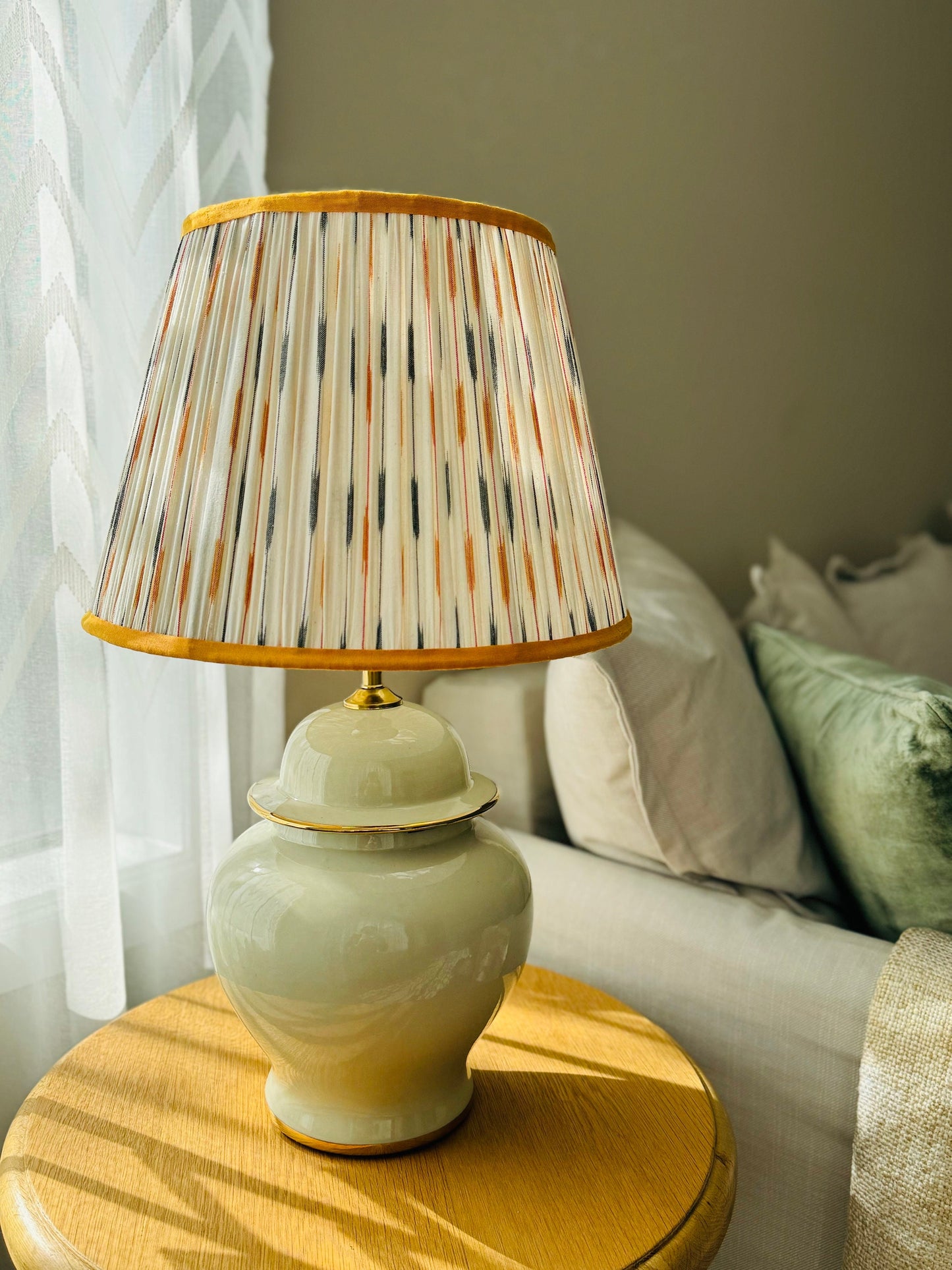 Soleil~ Handmade Ikat Cotton Lampshade | Vintage Flair Australia