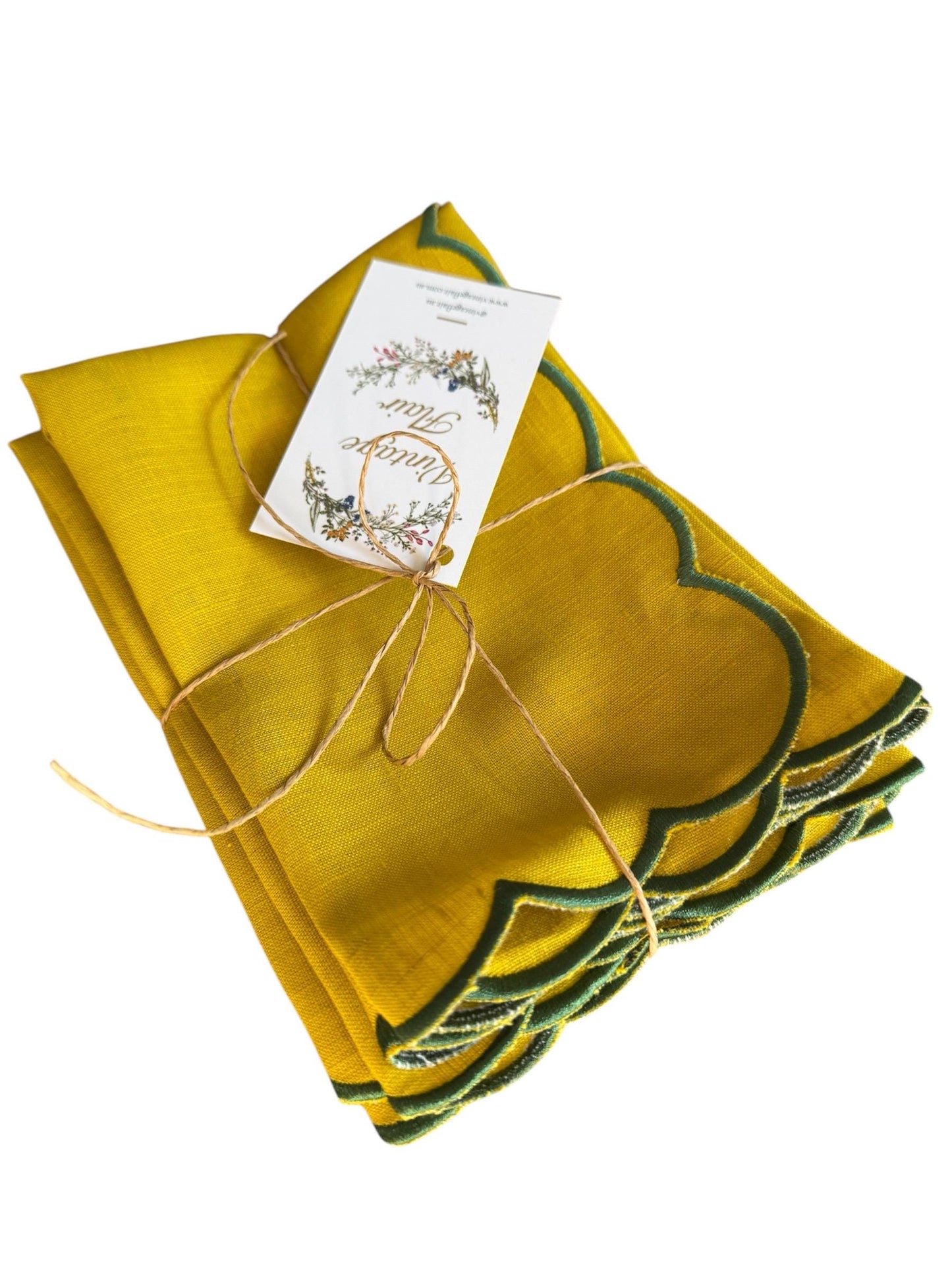 Golden Soirée Linen Napkins — Set of 4 / 6