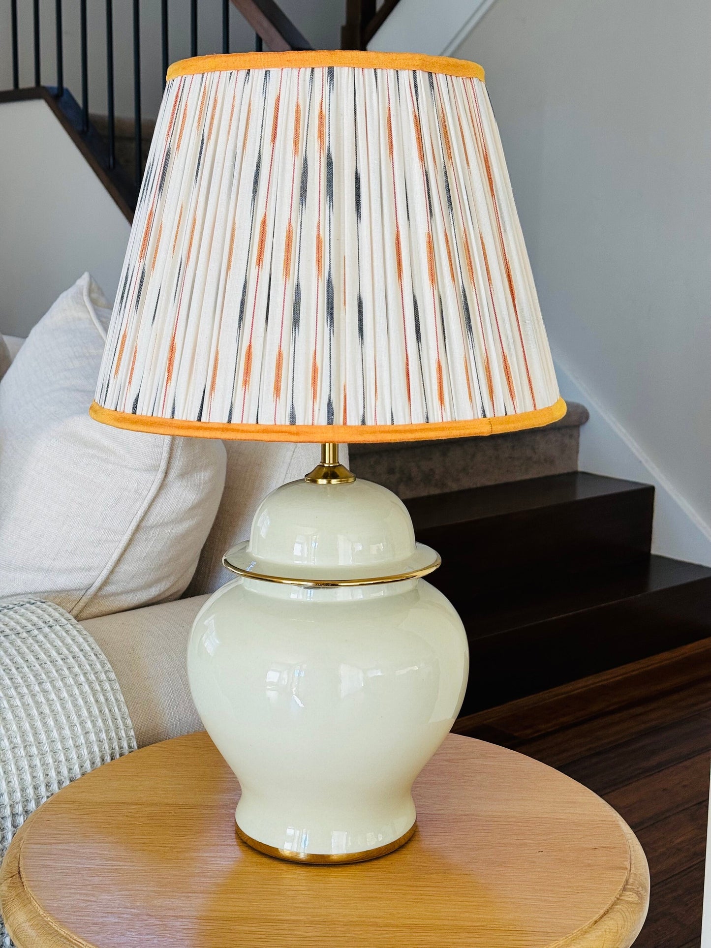 Soleil~ Handmade Ikat Cotton Lampshade | Vintage Flair Australia