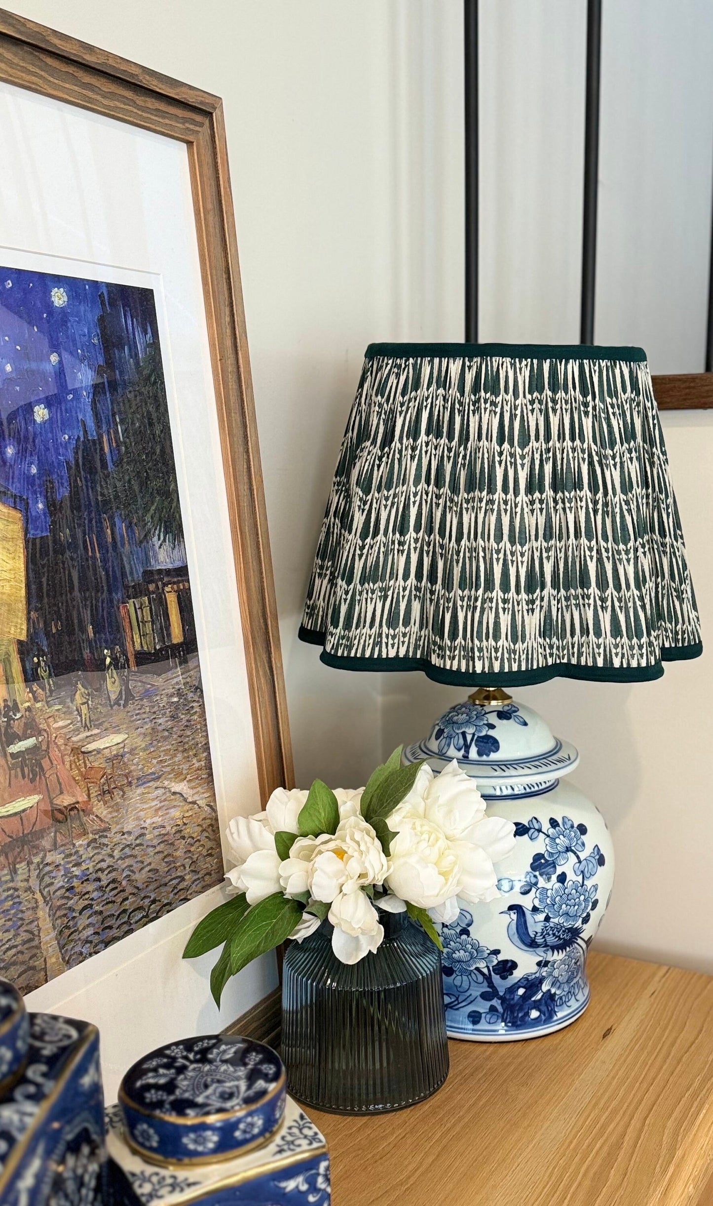 Everpine~Handmade Block Printed Cotton Lampshade | Vintage Flair Australia