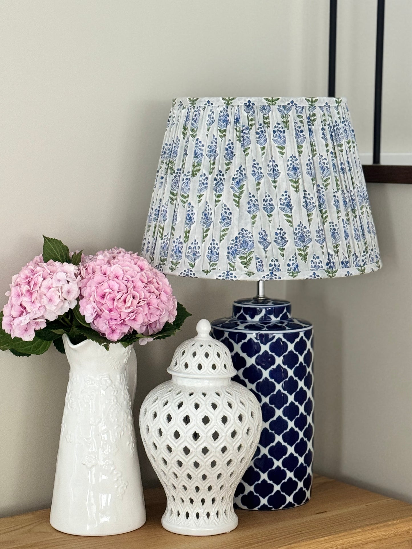 Petal Mist ~Handmade Block-Printed Lampshade | Vintage Flair Australia