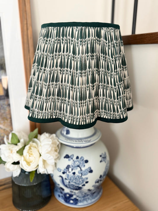 Everpine~Handmade Block Printed Cotton Lampshade | Vintage Flair Australia