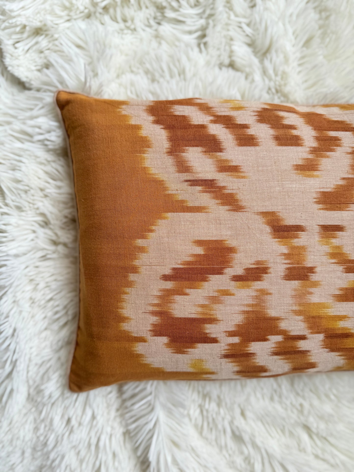 Terracotta Ikat Cushion Cover
