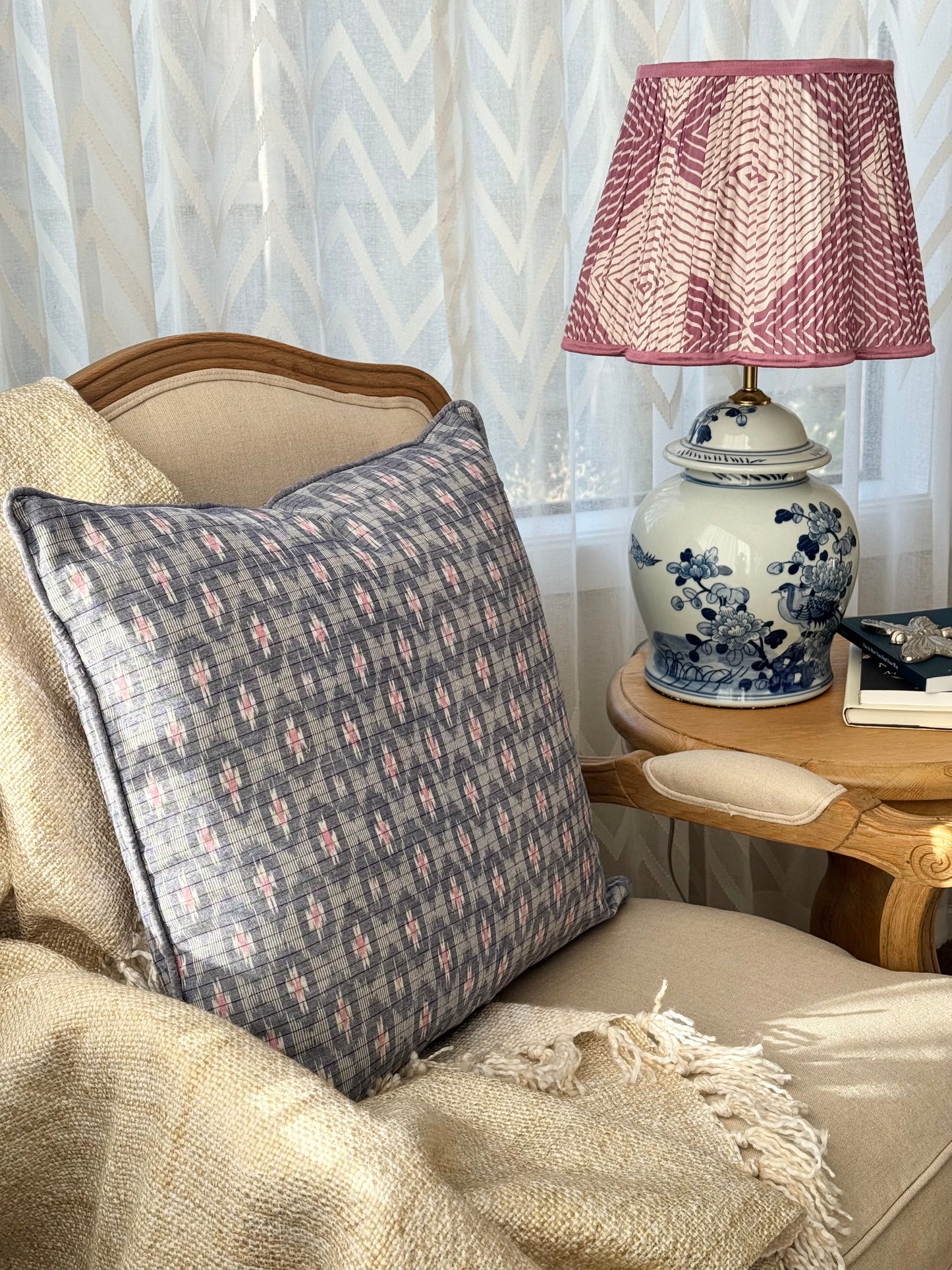 Mist Ikat Cushion Cover