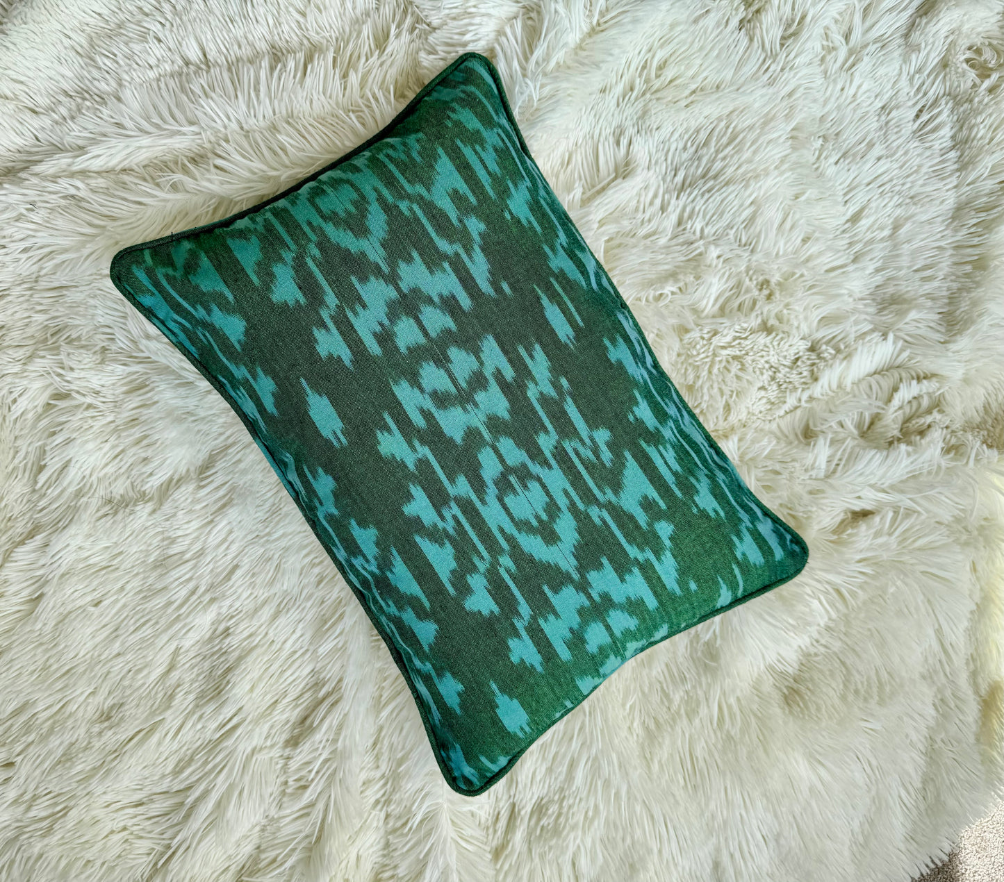 Emerald Weave Cushion Cover