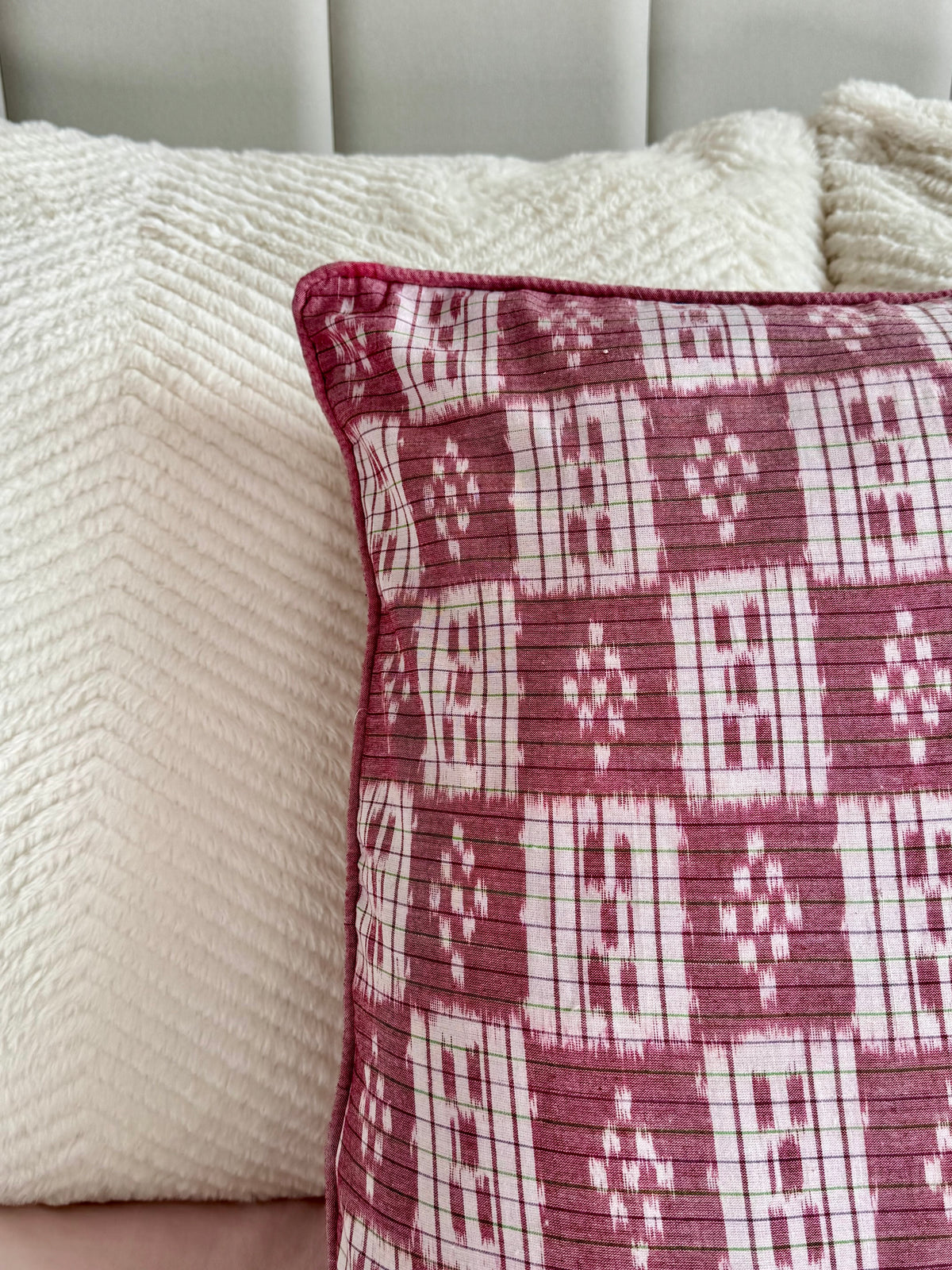 Rosewood Ikat Cushion Cover