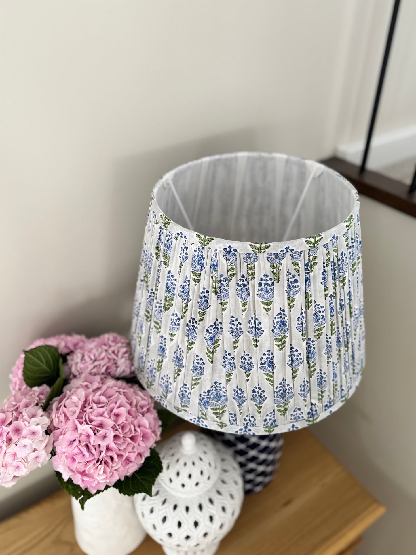 Petal Mist ~Handmade Block-Printed Lampshade | Vintage Flair Australia