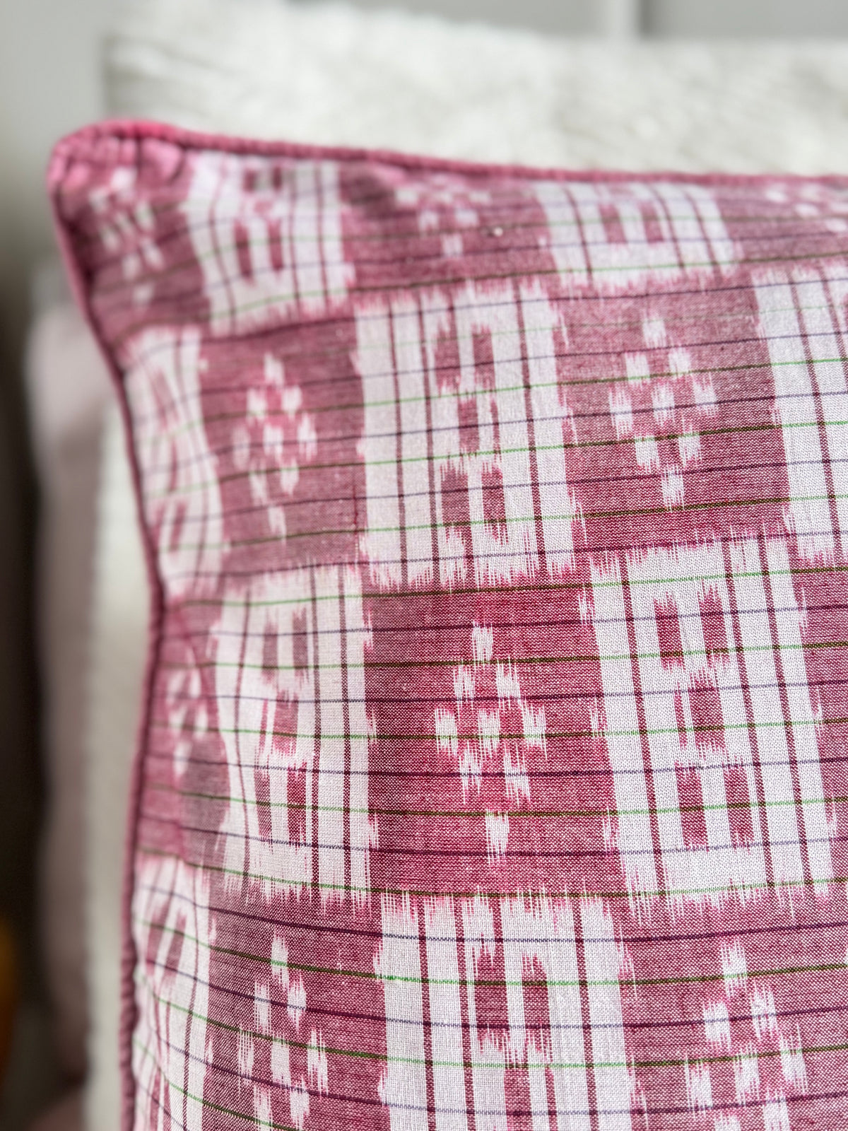 Rosewood Ikat Cushion Cover