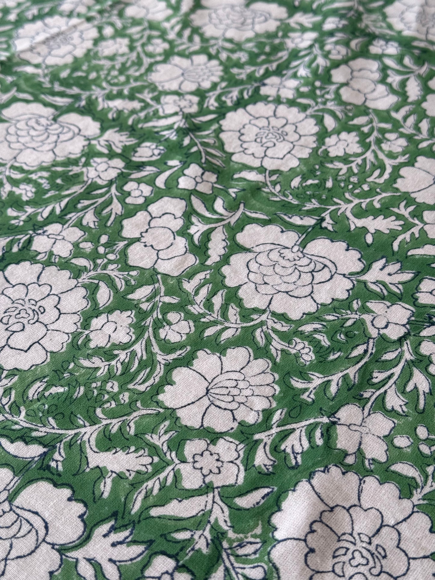 Fernleigh- Hand Block-Printed Tablecloth