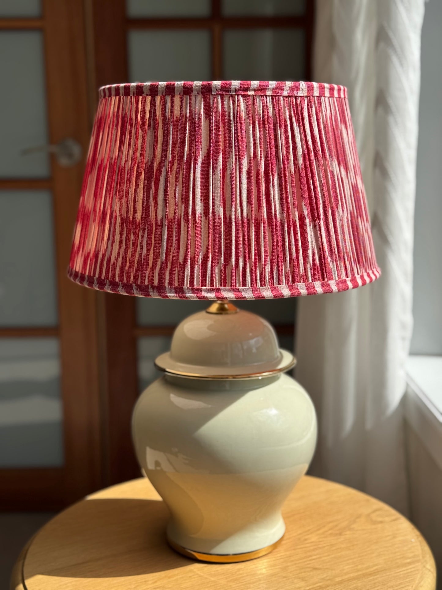 Red Melon- Handmade Ikat Cotton Lampshade| Vintage Flair Australia
