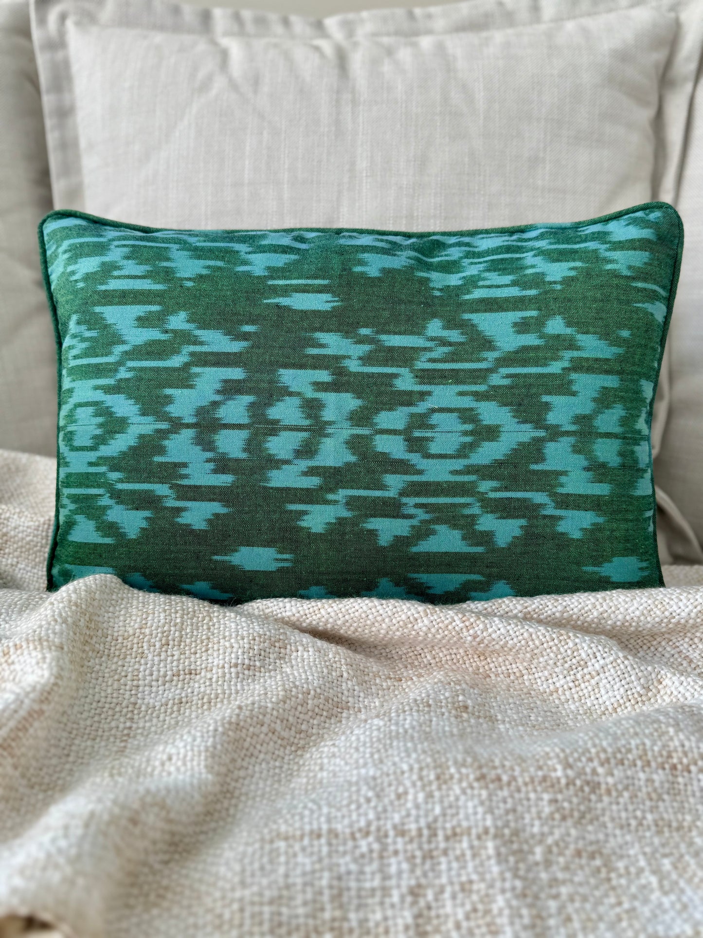 Emerald Weave Cushion Cover
