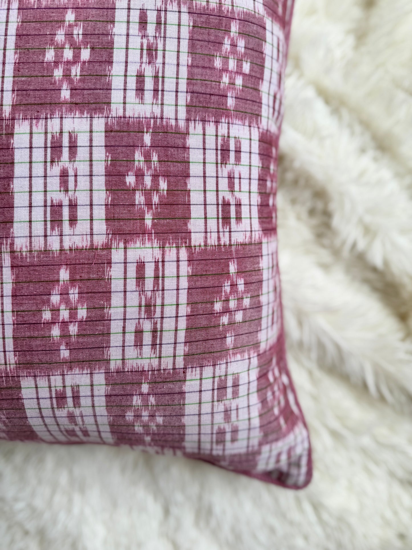 Rosewood Ikat Cushion Cover