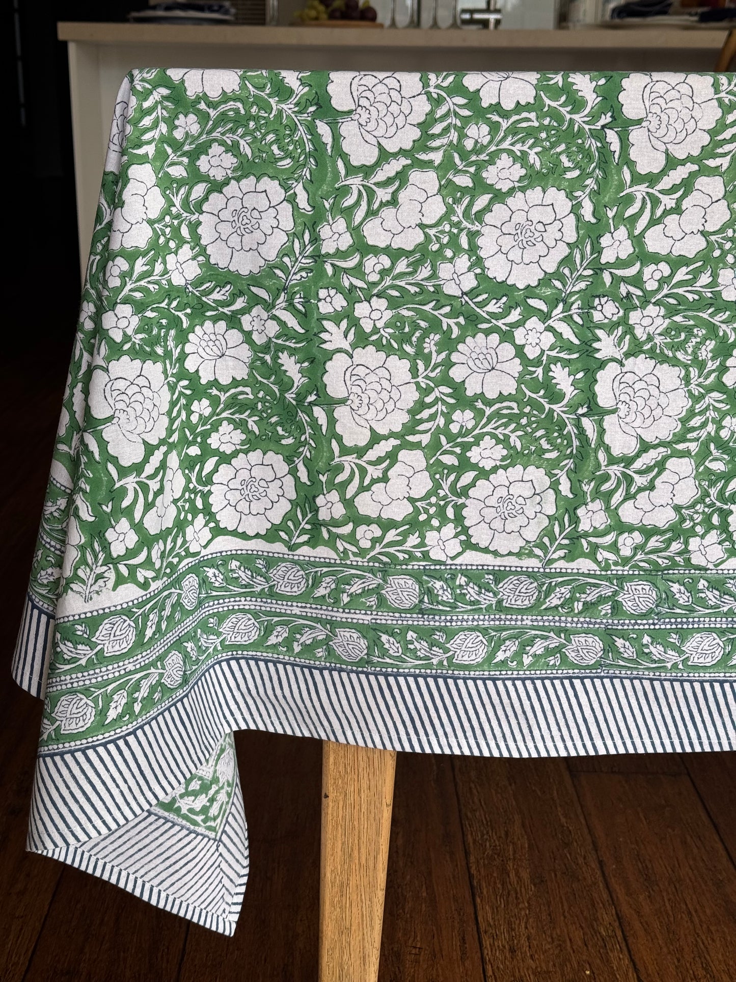 Fernleigh- Hand Block-Printed Tablecloth