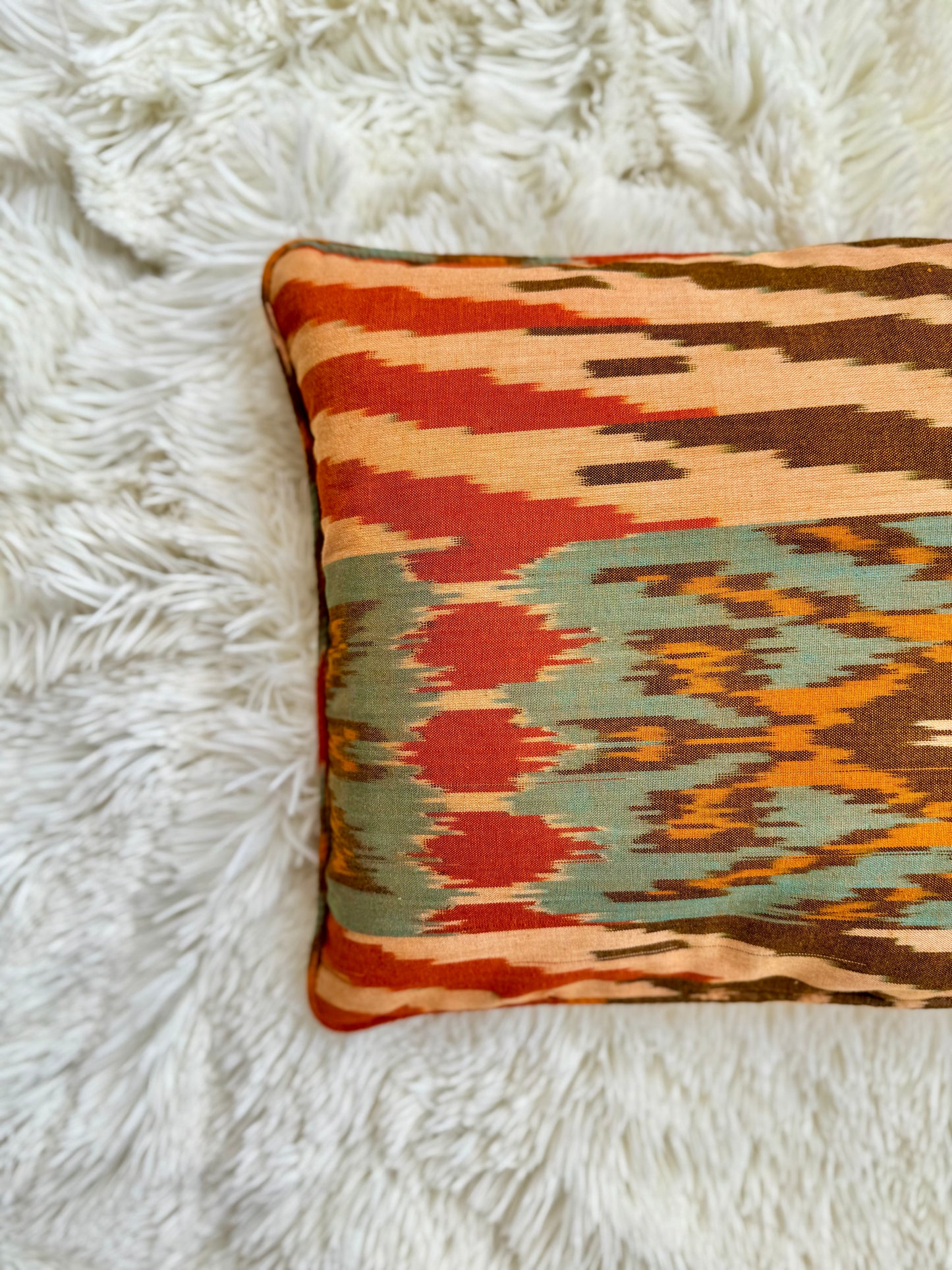 Amber Ikat Lumbar Cushion Cover