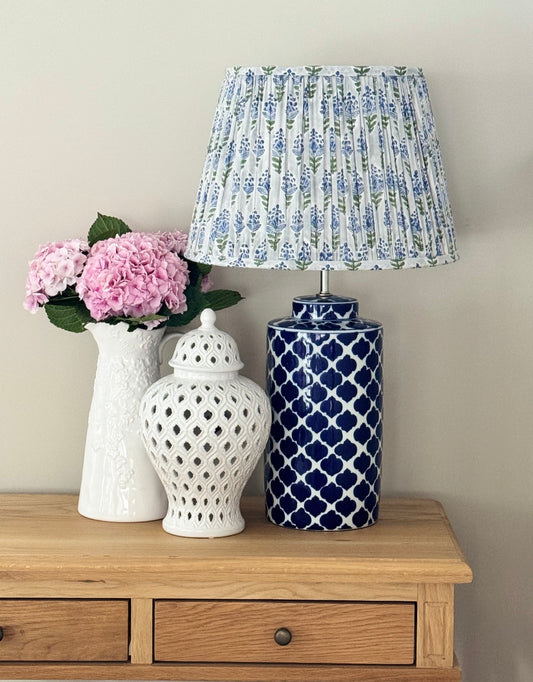 Petal Mist ~Handmade Block-Printed Lampshade | Vintage Flair Australia