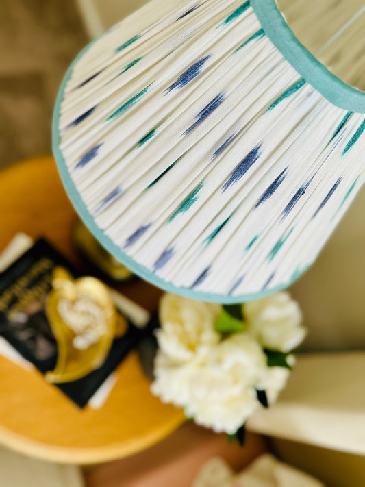 Azur ~Handmade Ikat Cotton Lampshade | Vintage Flair Australia