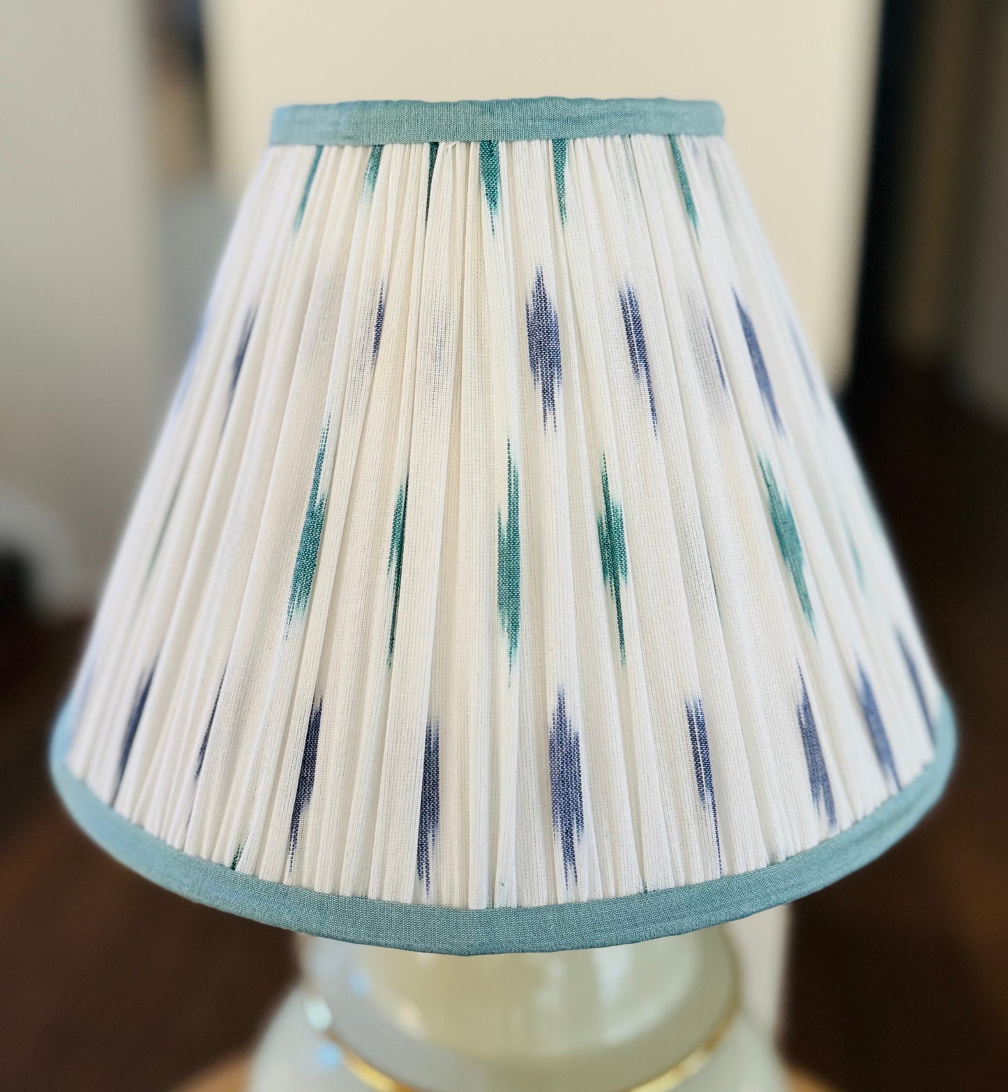 Azur ~Handmade Ikat Cotton Lampshade | Vintage Flair Australia
