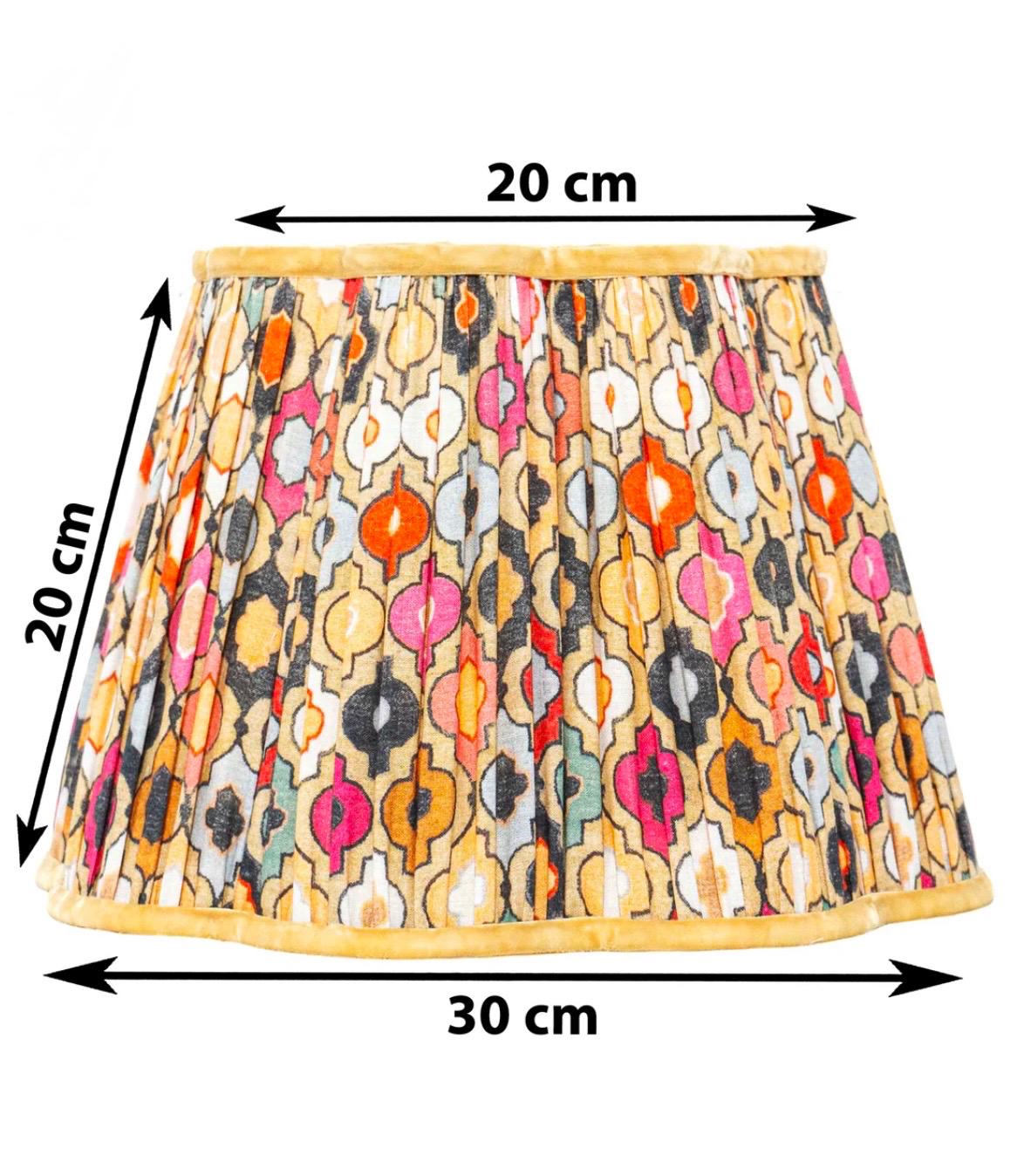Riad~Handmade Block Printed Cotton Lampshade | Vintage Flair Australia